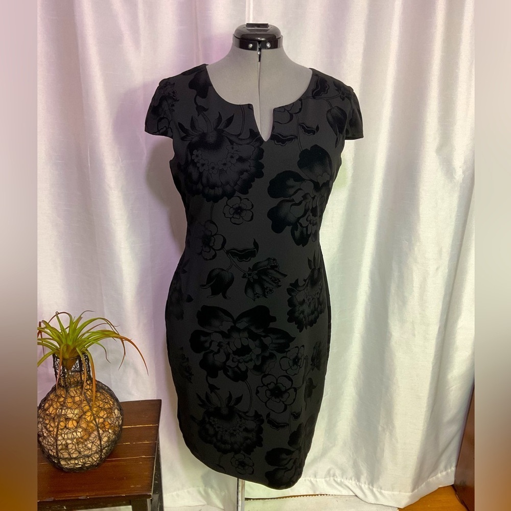 Connected Apparel Black Sheath Dress